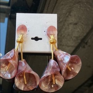 Lele sadoughi calla lily earrings in brown